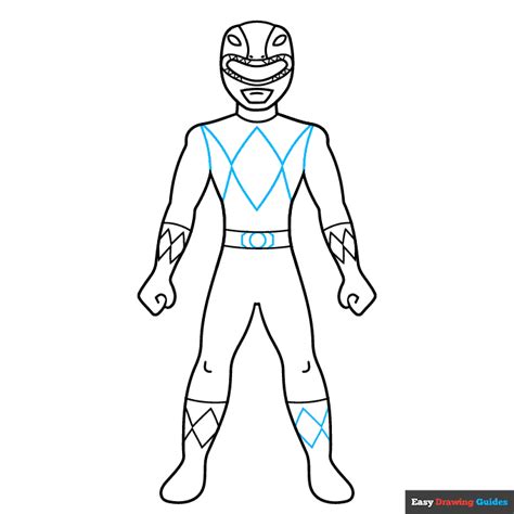 scout ranger drawing easy|How to Draw a Power Ranger for Beginners .